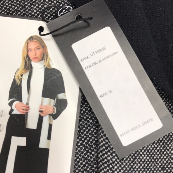 Vertigo Open Front Allover Print Cardigan Sweater - Picture 3 of 6